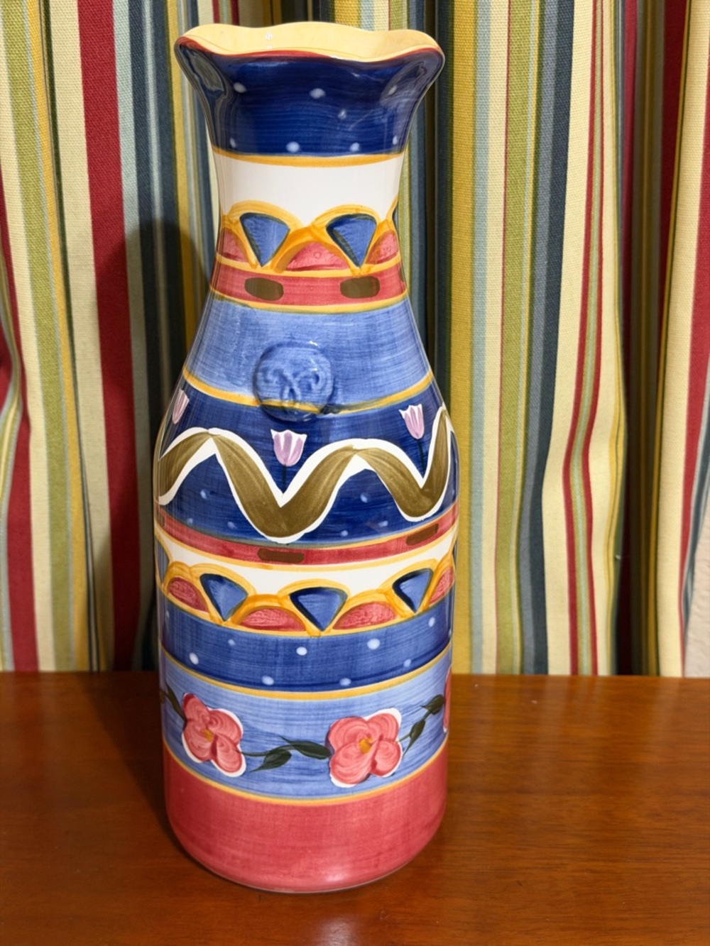 Tabletops Unlimited Boulevard Ceramic Art Vase / Carafe Decanter